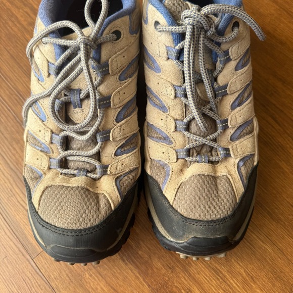 Merrell Moab 2 Vent Hiking Shoes Womens 11 Gray Blue Ventilator Lace Up Low Top - Picture 5 of 11